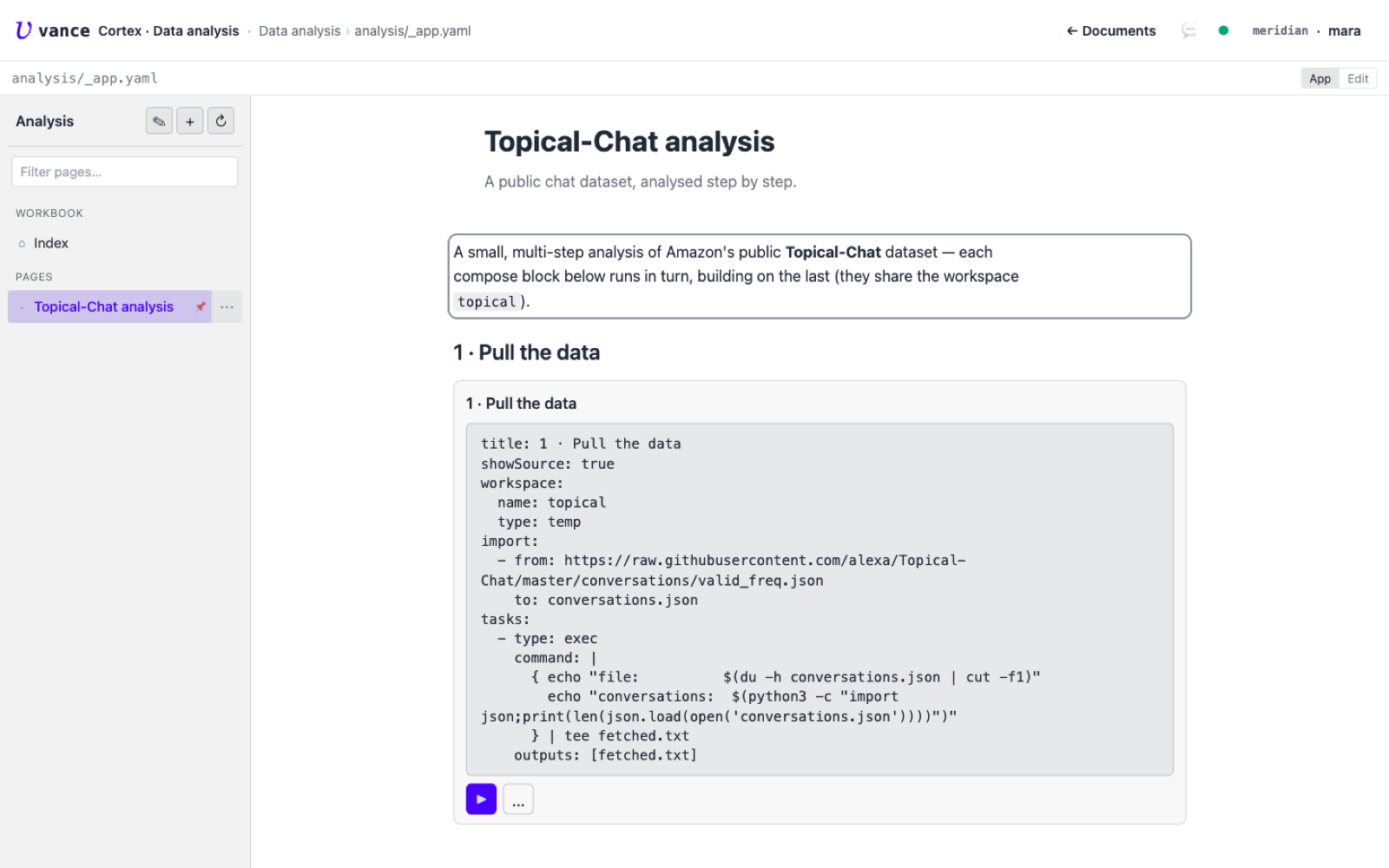 The pull-the-data compose block on the page