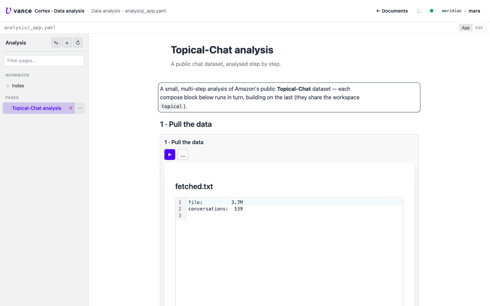 The result: a 3.7M file with 539 conversations